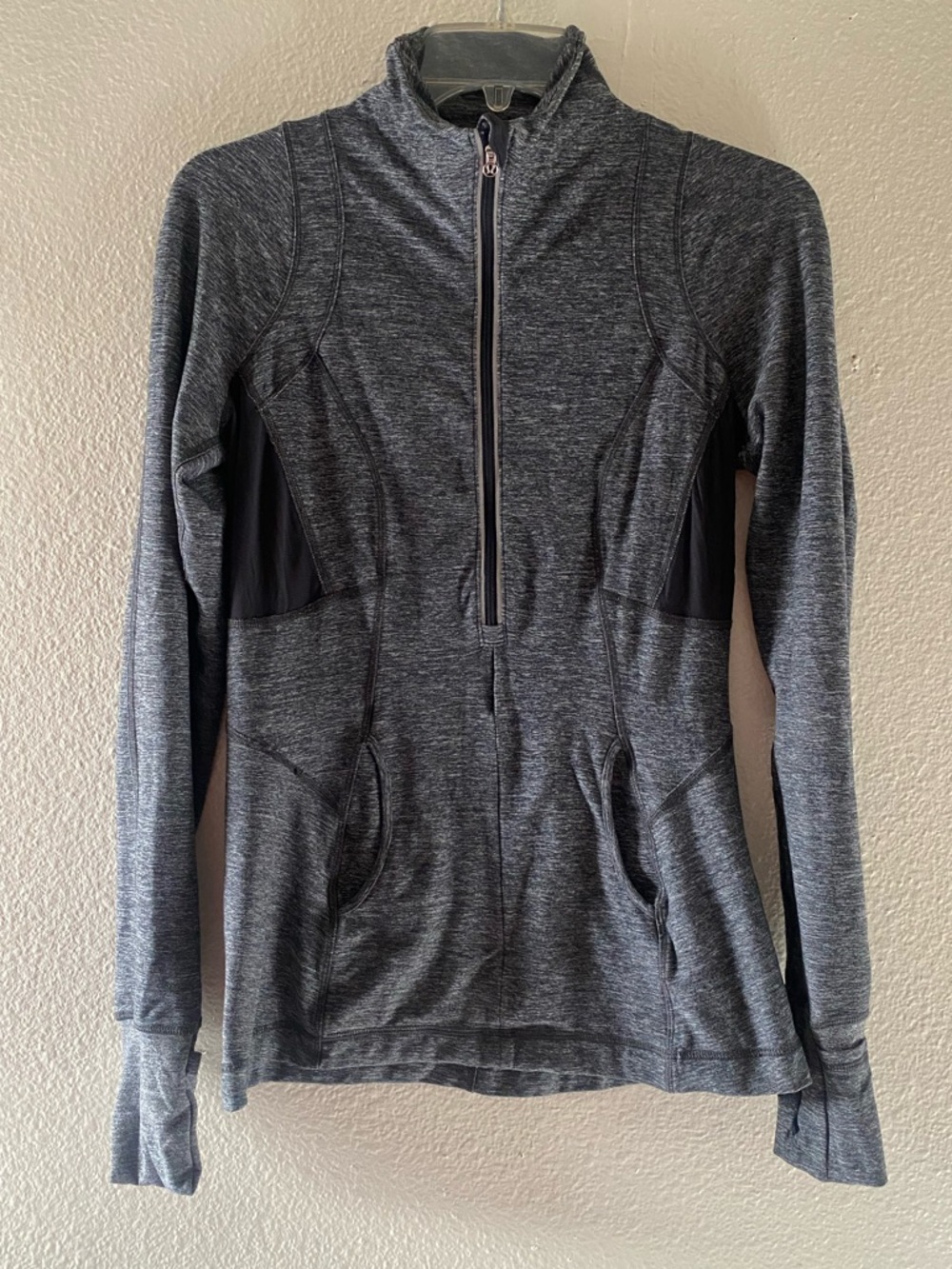 Women's Lululemon Heather Gray Half Zip Front Athletic Jacket